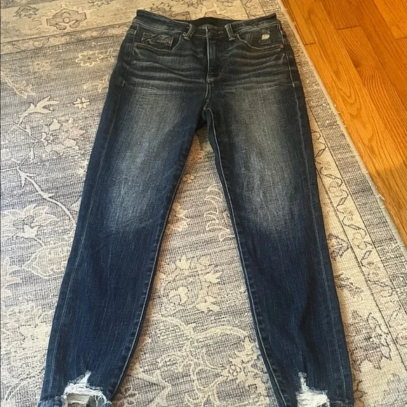 Buckle Dark Wash Distressed Skinny Jeans - Picture 4 of 7